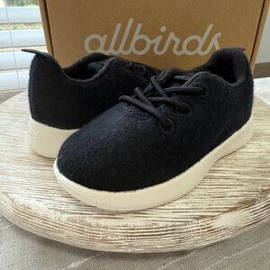allbirds Smallbirds Wool Runner Kids Toddler 7 Lace Up Sneaker Black Casual Shoe
